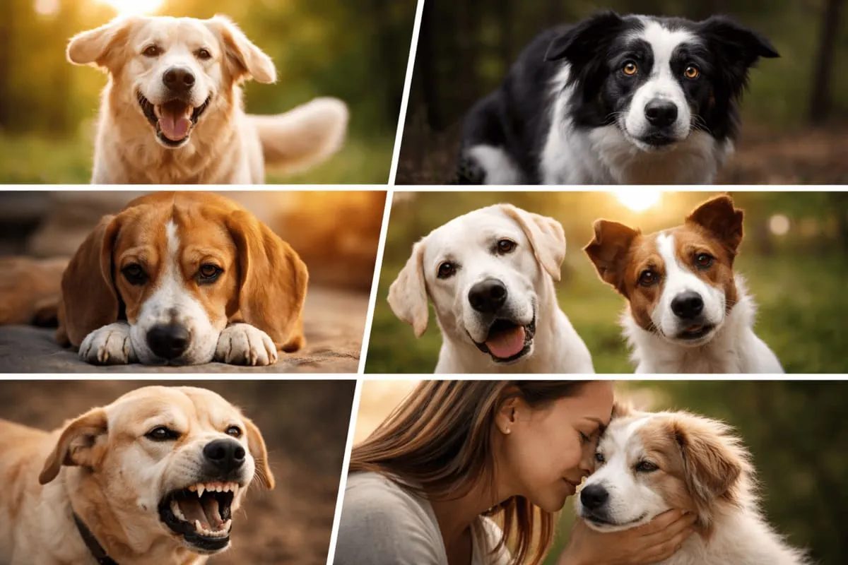 Emotionale Intelligenz bei Hunden – Hunde zeigen unterschiedliche Emotionen wie Freude, Angst, Aufmerksamkeit und Bindung im Alltag
