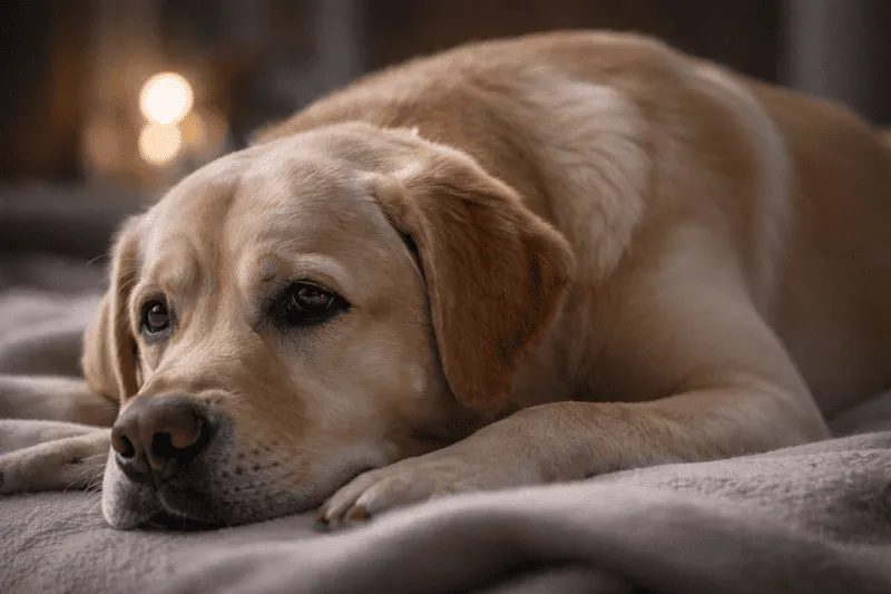 A dog in a state of chronic stress — where neurobiology, emotion, and behavior intersect.